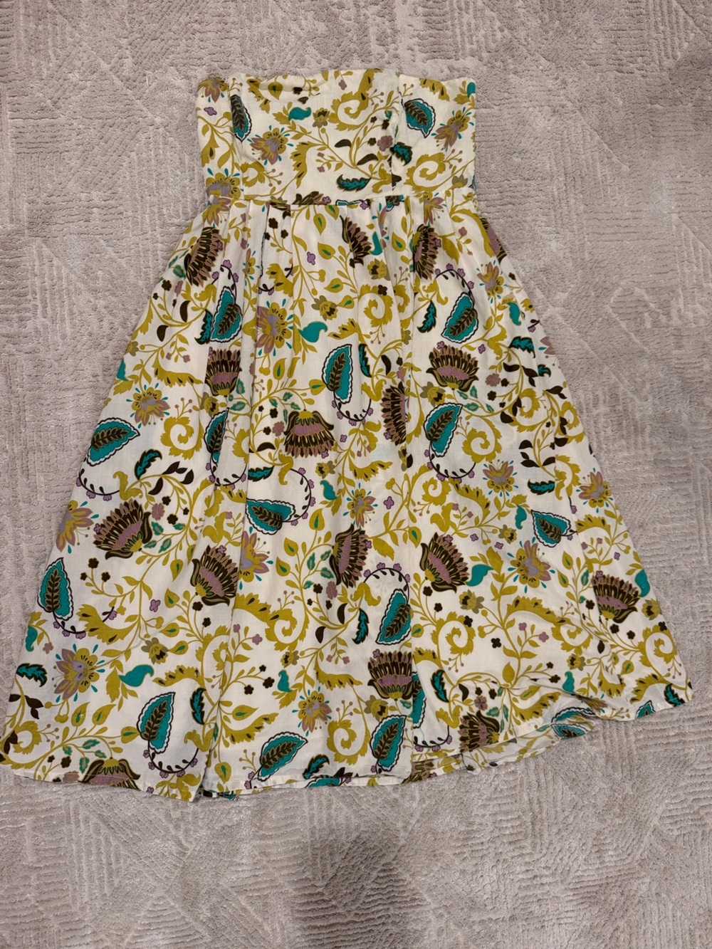 French Connection Floral Fit & Flare Dress Size 8 Boho Cottagecore Pockets